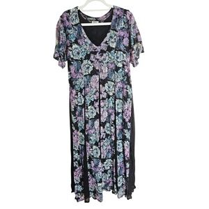 Vintage Nostalgia Whimsigoth Dress Retro Aesthetic‎ Witchy Goth Lace Maxi Grunge